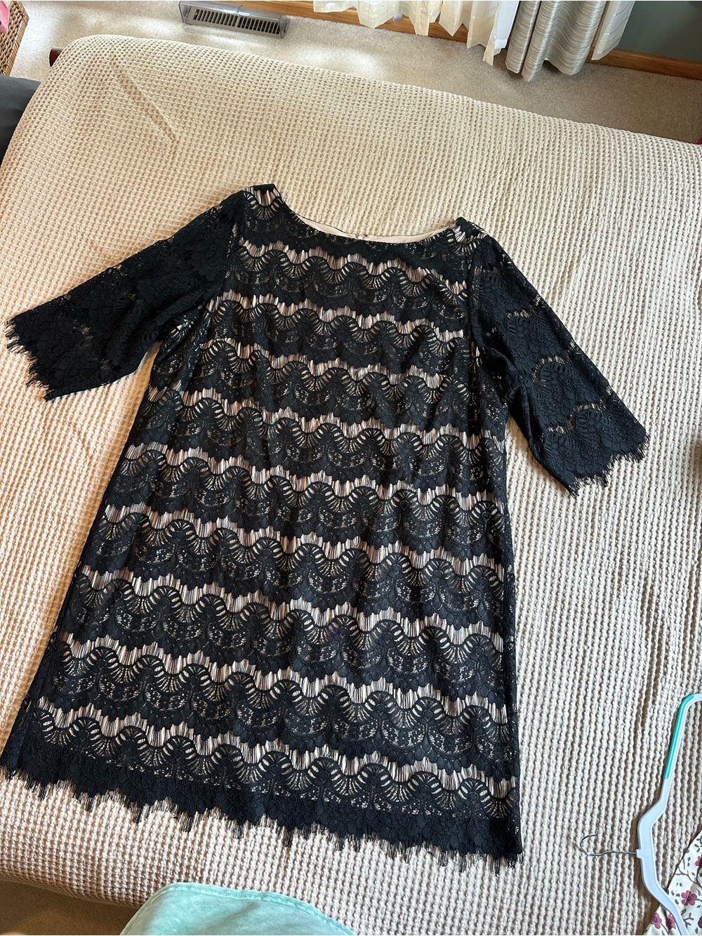 Black lace Jessica Howard plus sized cocktail dress sz 24 - Picture 2 of 5